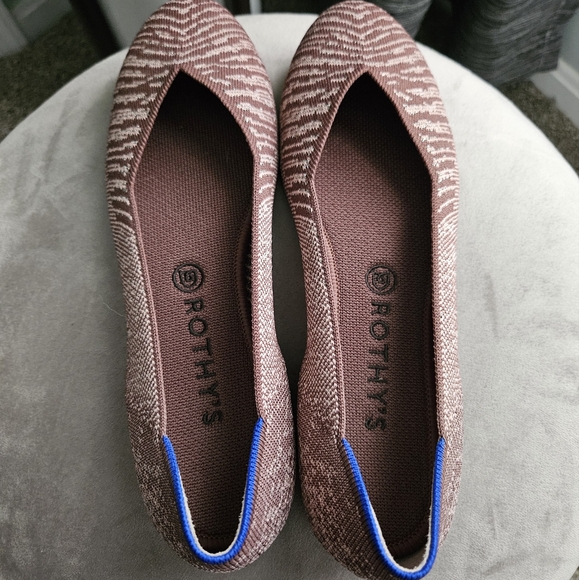 Rothy's Pink and Mauve Metallic Striped flats - Picture 8 of 10